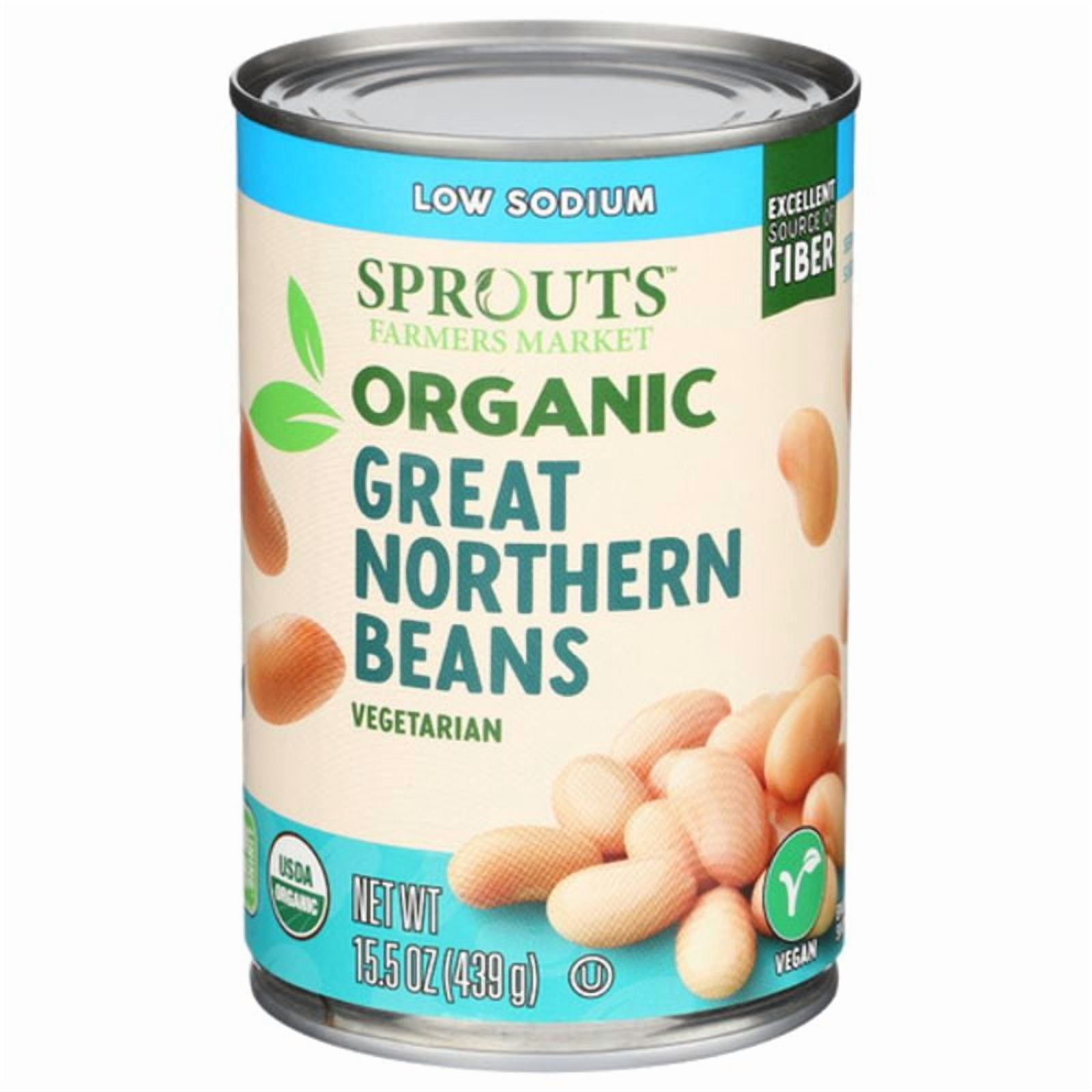 2X - SPT Organic Low Sodium Great Northern Beans 15.5 oz