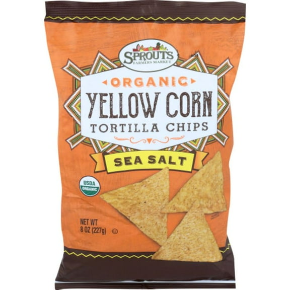 SPT Organic Sea Salt Yellow Corn Chips 8 oz