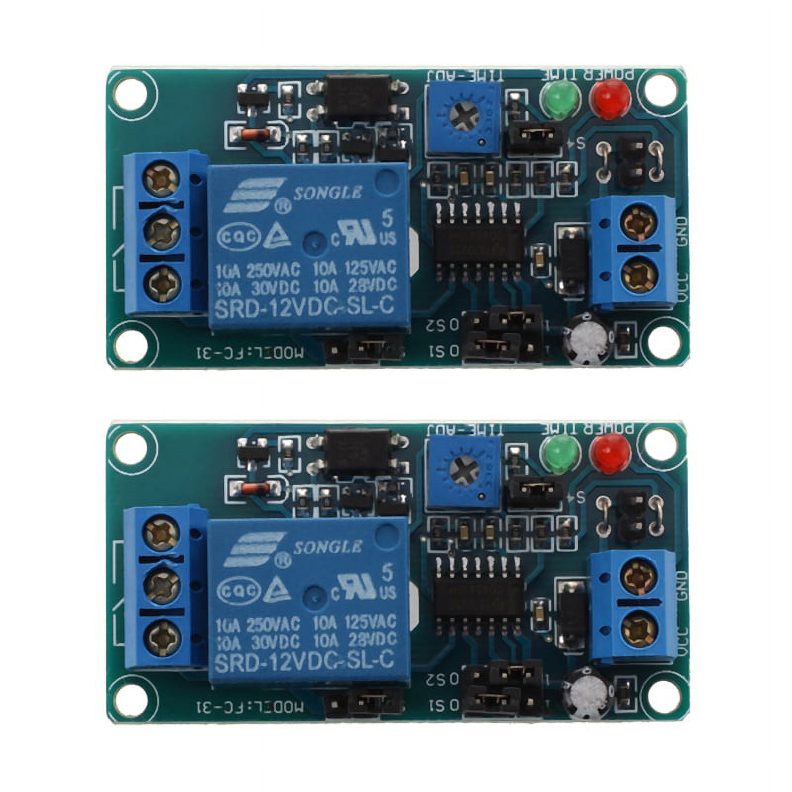 2X SRD-12VDC-SL-C NC Timer with 12V DC Timing Control - Walmart.com