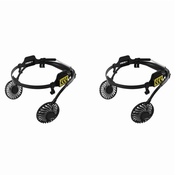 2X Safety Helmet External Fan 3 Speeds for Summer Cooling with Night Light Suitable Most Helmets