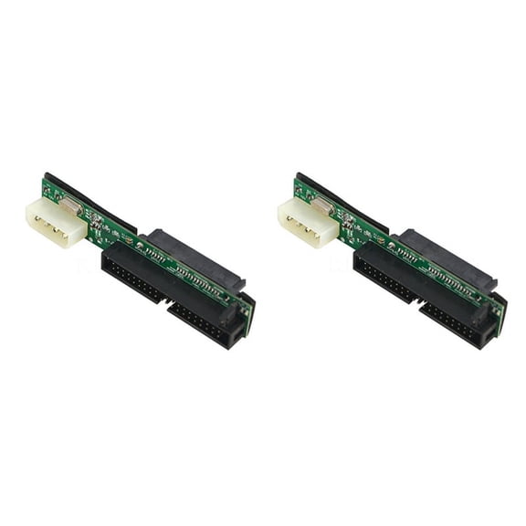 2X to IDE Adapter Converter 2.5 Female to 3.5 Inch IDE Male 40 Pin Port 1.5Gbs Support 133 100 HDD CD DVD,2 x 2.5 Female to 3.5inch IDE Male Adapter,Green