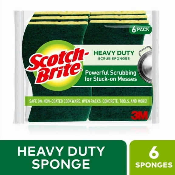 2X-Scotch-Brite Heavy-Duty Scrub Sponges - 6 pk