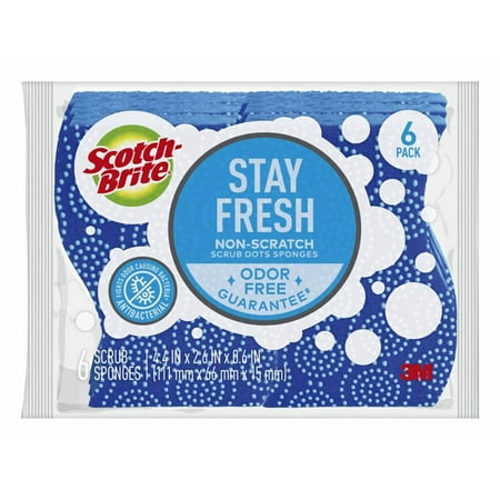 2X - Scotch-Brite Non-Scratch Scrub Dots Sponges - 6ct