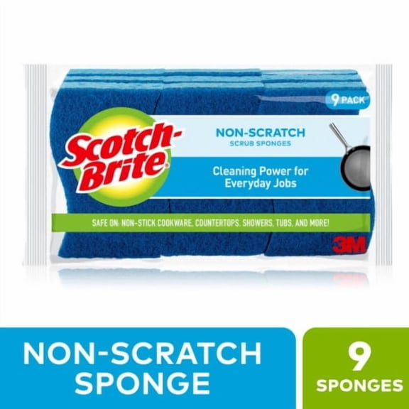 2X-Scotch-Brite Non-Scratch Scrub Sponges - 9 pk