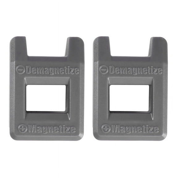 2X Screwdriver Magnetizer Degaussing Demagnetizer Magnetic Practical Tool Color:Gray