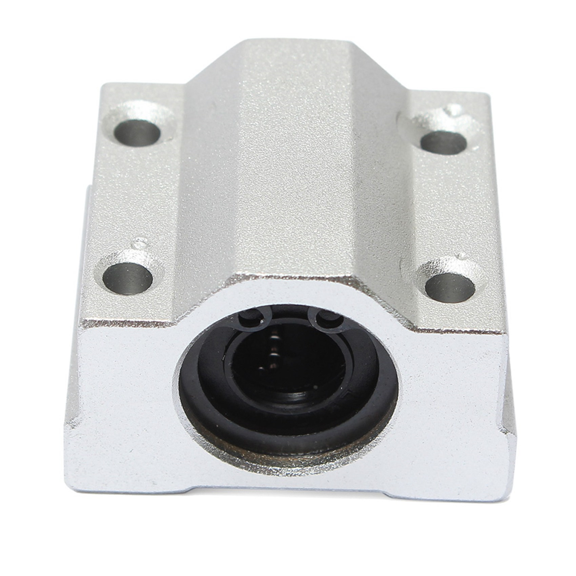 2X Scs10Uu 10Mm Linear Motion Ball Bearing Slide Bushing Block Silver,2x Linear Bearing Slide Bushing Block,Silver