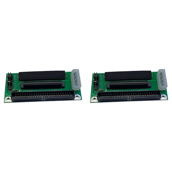 2X Scsi Sca 80Pin to 68Pin to 50Pin Ide Hard Disk Adapter Converter Card Board