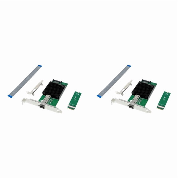 2X Server Network Card M.2 B+M KEY 8-Channel Single-Port 10GbE Ethernet NIC Network Card for Win10 FreeBSD Linux