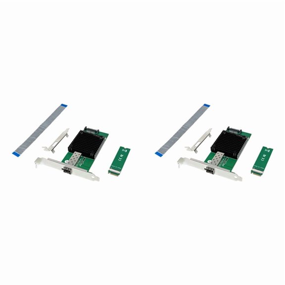 2X Server Network Card M.2 B+M KEY 8-Channel Single-Port 10GbE SFP Ethernet NIC Network Card for Win10 FreeBSD Linux