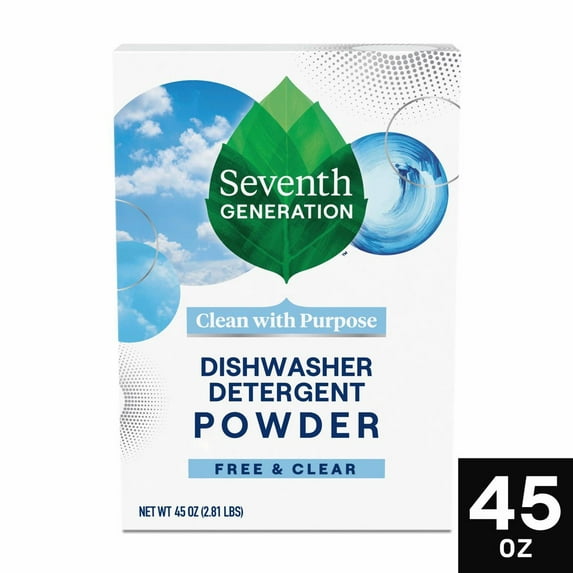2X - Seventh Generation Free Clear Auto Dishwasher Detergent Powder - 45oz