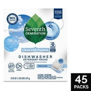 2X - Seventh Generation Free Clear Natural Dishwasher Detergent Packs - 45ct