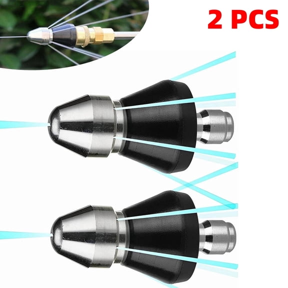 2X Sewer Jetter Kit For Pressure Washer, High Pressure Hose Nozzle,4000 PSI 1/4'' Quick Connect Plug
