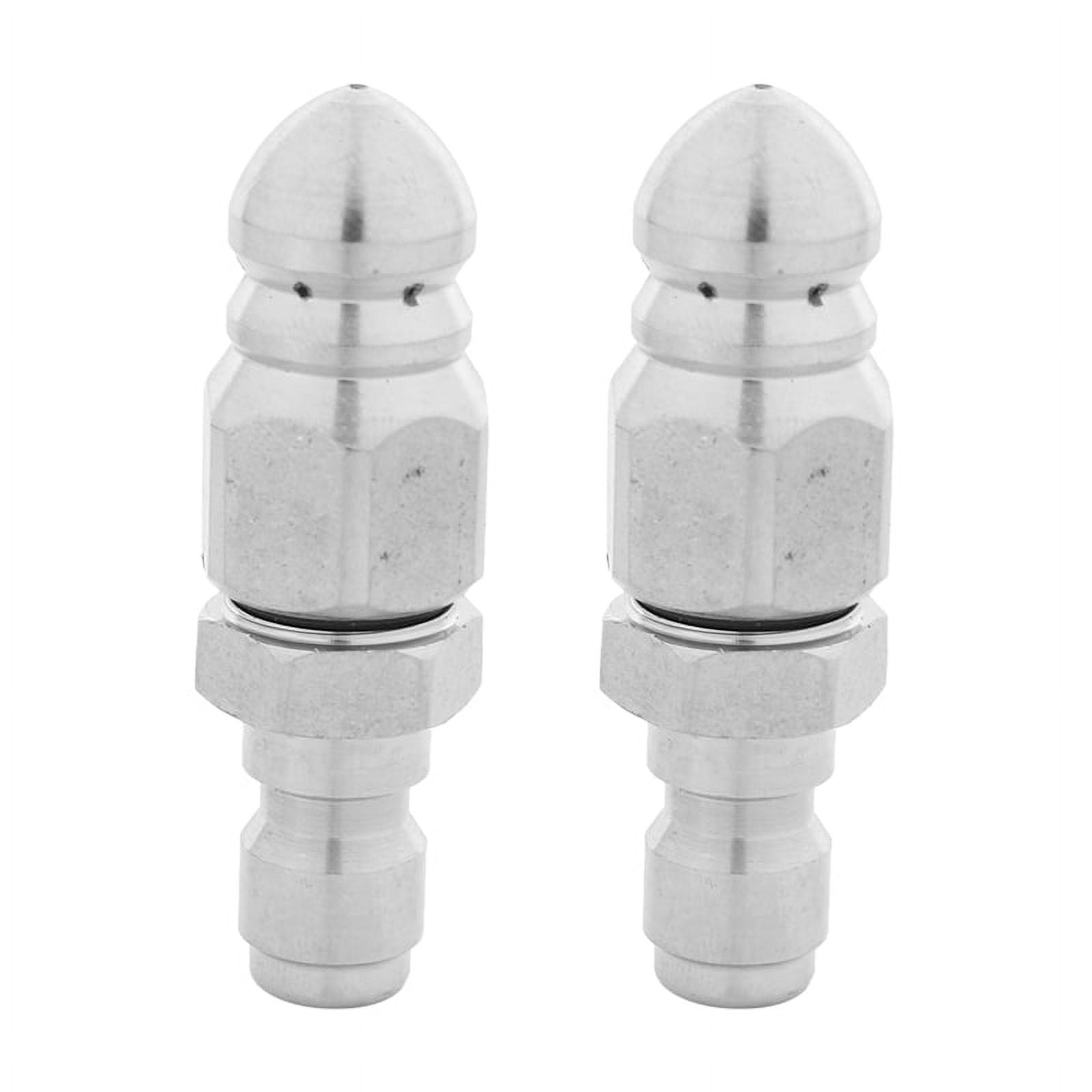 2X Sewer Jetter Nozzle for Pressure Washer with 1/4 Inch Quick Connect for Drain Clog Remover