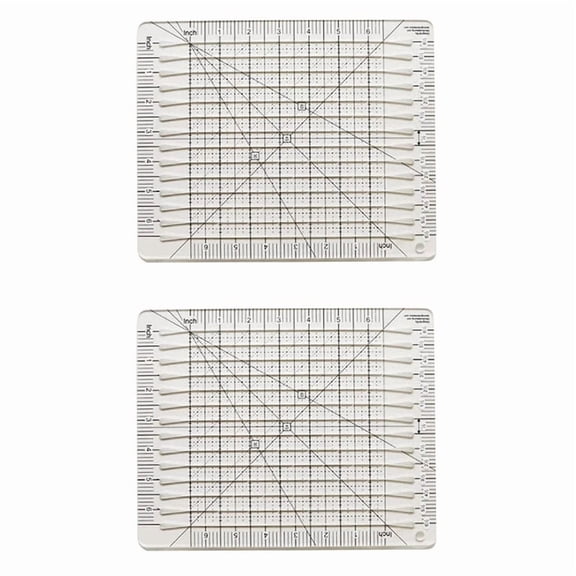 2X Sewing Ruler Fabric Cutting Ruler Quilting Supplies Tools Sewing Supplies Fabric Cutter Patchwork Template DIY 6 Inch