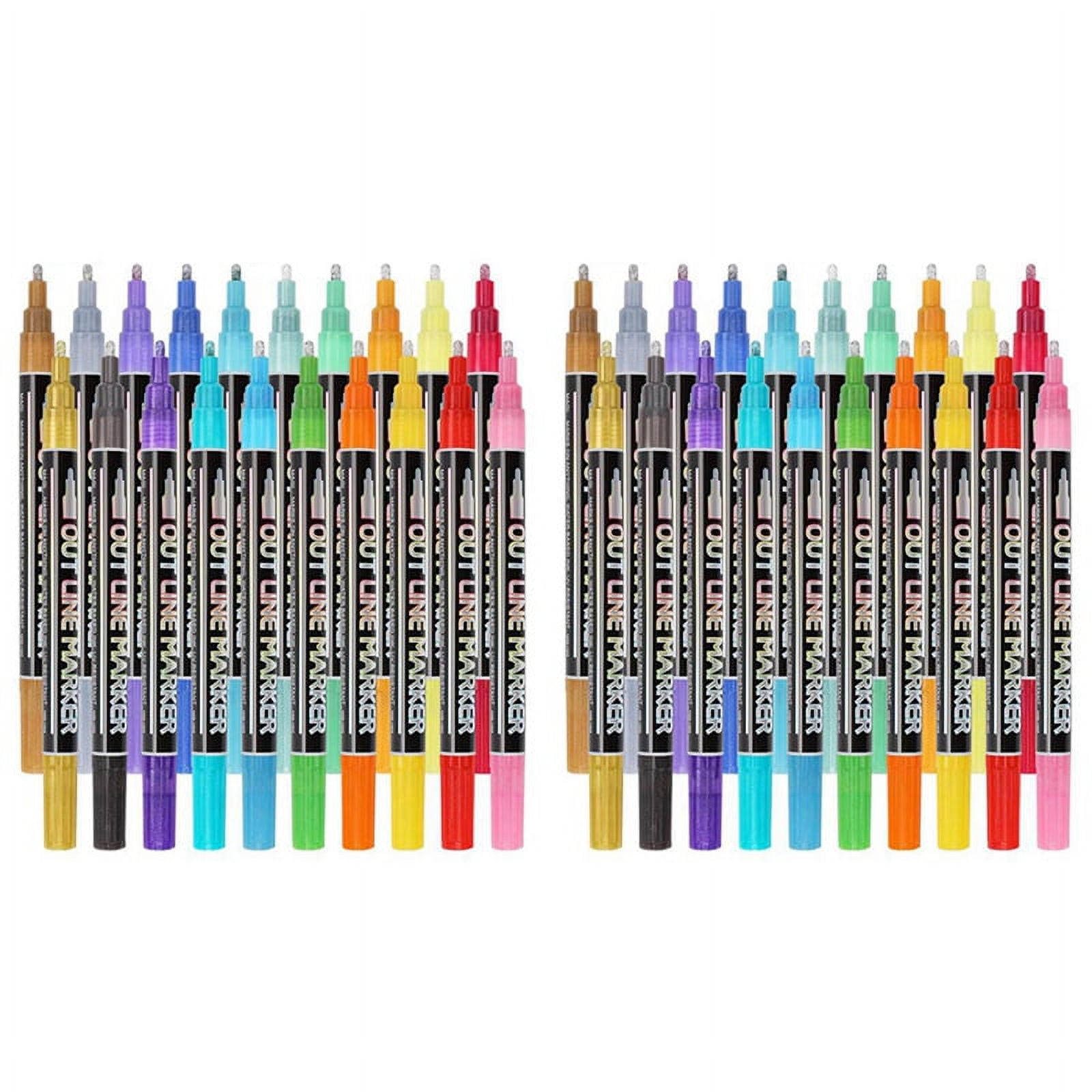 Drawing Doodle Dazzles Markers Review 8-Piece Double Line Marker