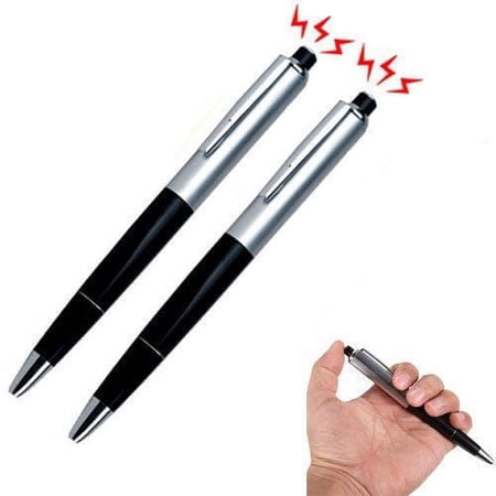 2X Electric Shock Novelty Metal Pen Prank Trick Joke Gag Toy Gift Funny