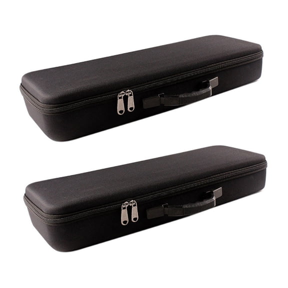 2X Shockproof Fishing Tackle Storage Bag Fishing Rod Reel Gear Hard Shell Case Bag Fishing Vessel Accessories Tool,2*Fishing rod bag,Black