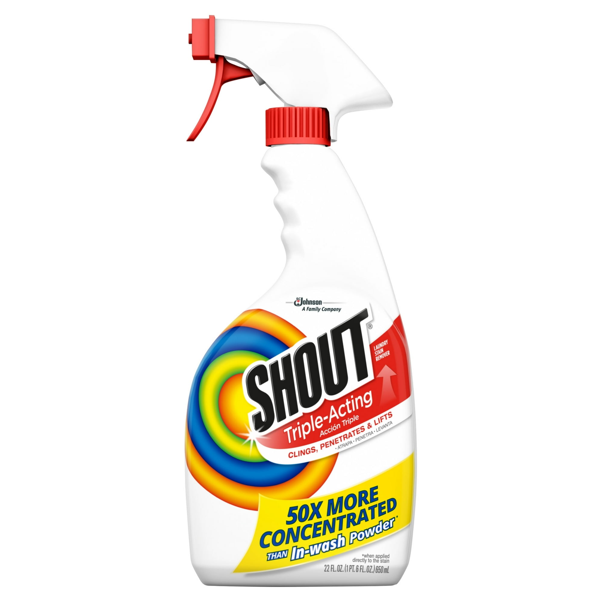 2X_Shout A Countive Enzyme Laundry Stain Remover Spray, Triple-A Counting Formula Clings, Penetrates, and Lifts 100+ Types of Everyday Stains - Prewash Spray 22oz