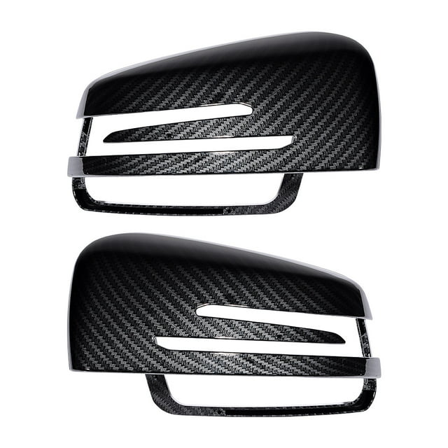 Astra Depot Carbon Fiber Side Mirror Cover Caps – Pair For 2011-2013 BMW F10 5-Series Sedan (Pre-LCI, Non-M5)