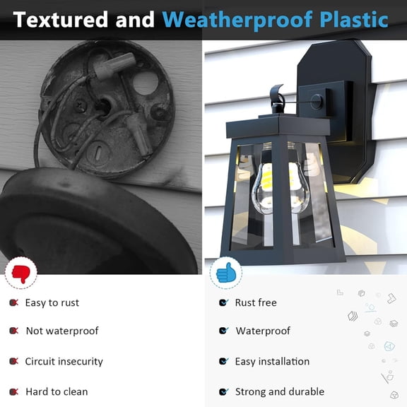 2X Siding Mounting Kit, 8141DBL Light Mounting Block, Siding Mounting Plate for Lap Double and 4 Inch Siding Black