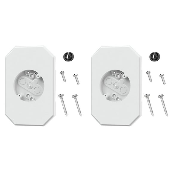 2X Siding Mounting Kit,8141DBL Outdoor Light Mounting Block,Siding Mounting Plate for Lap Double and 4 Inch Siding White,2 x Siding Mounting Kit,White
