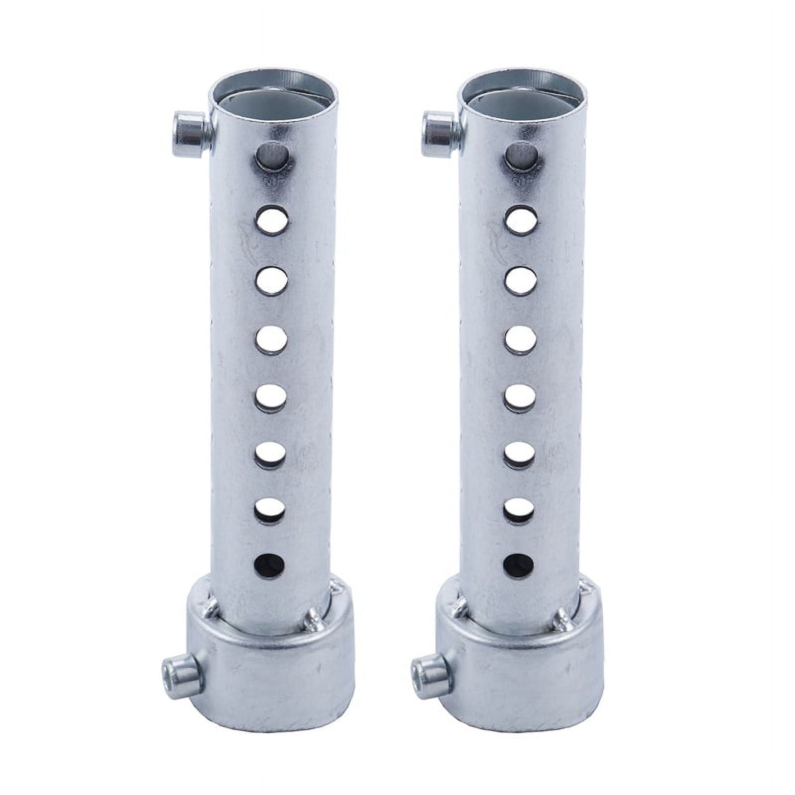 2X Silver Motorcycle Exhaust Can Muffler Insert Baffle DB 35mm x 140mm