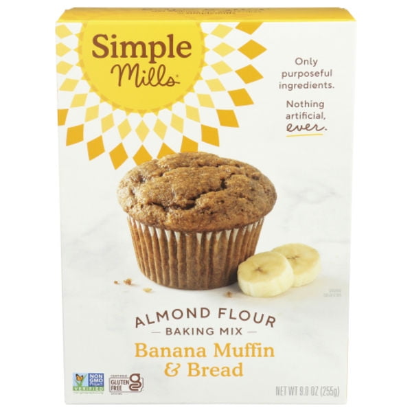 2X - Simple Mills Banana Muffin And Bread Almond Flour Baking Mix 9 oz Package May Vary