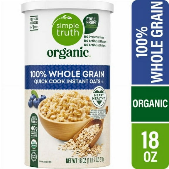 2X - Simple Truth Organic 100% Whole Grain Rolled 1 Minute Oats