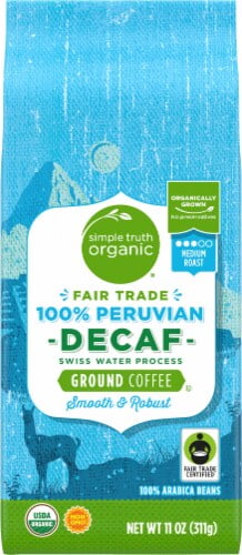 2X - Simple Truth Organic Decaf 100% Peruvian Medium Roast Ground Coffee 11 oz