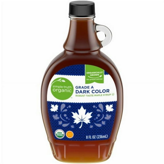 2X-Simple Truth Organic Grade A Dark Color Robust Maple Syrup - 8 fl oz