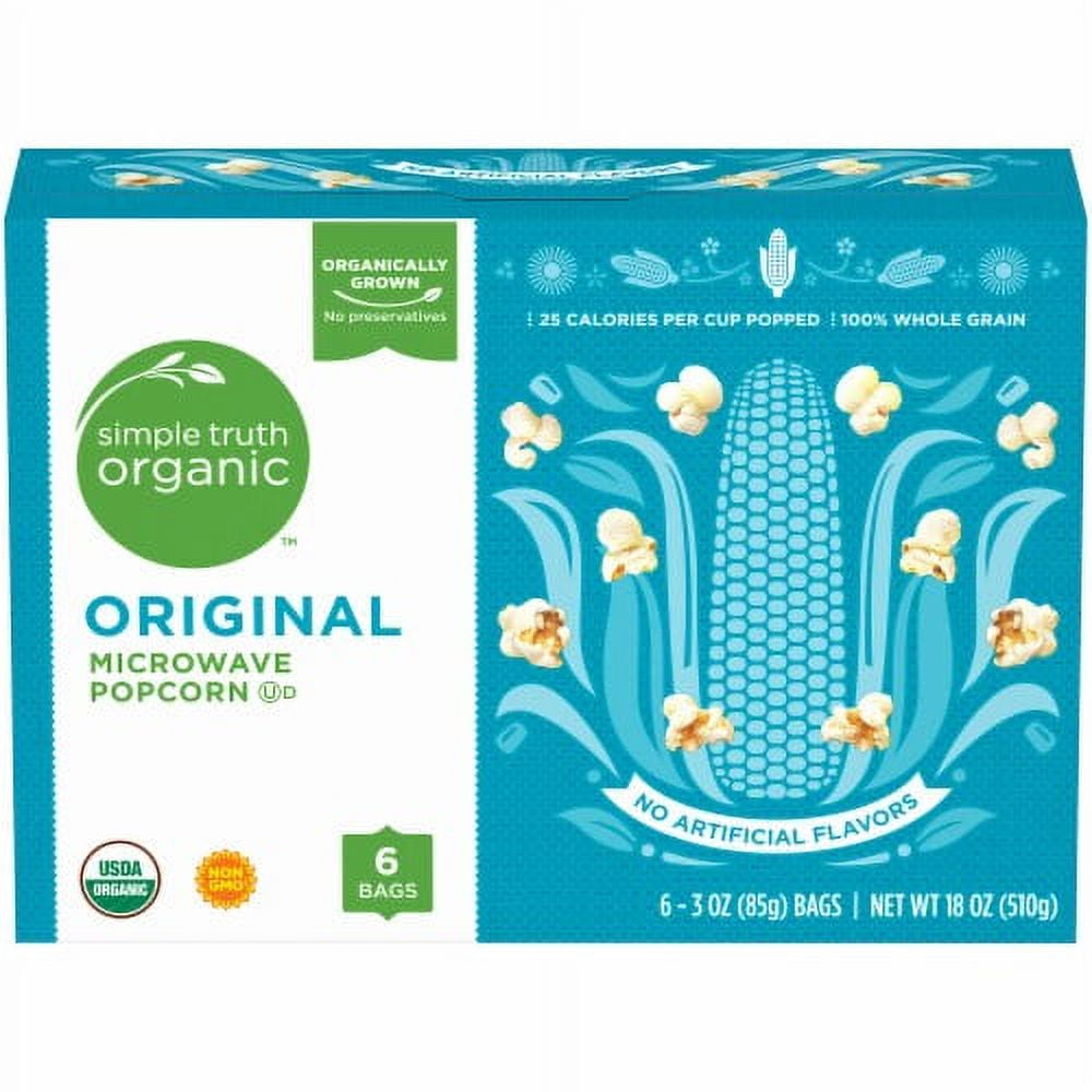 2X - Simple Truth Organic Original Microwave Popcorn-6 ct / 3 oz