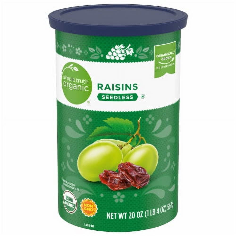 2X - Simple Truth Organic Seedless Raisins Canister 20 oz