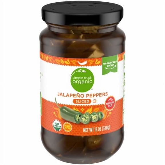 2X-Simple Truth Organic Sliced Medium Hot Jalapeno Peppers - 12 oz