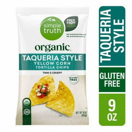 2X - Simple Truth Organic Taqueria Style Yellow Corn Tortilla Chips