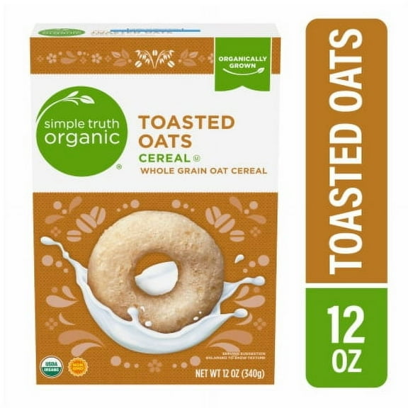 2X-Simple Truth Organic Toasted Oats Cereal - 12 oz