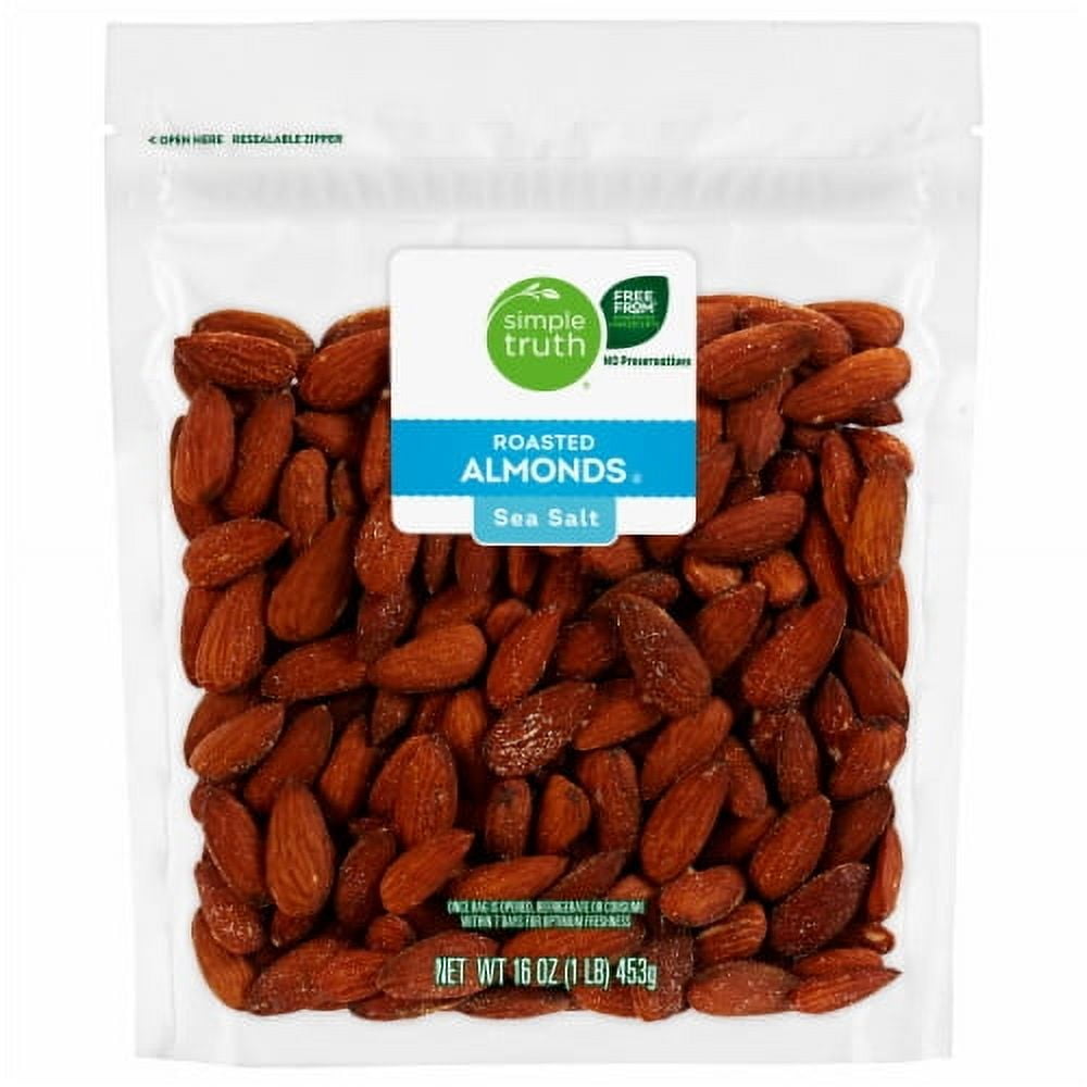 2X-Simple Truth Sea Salt Roasted Almonds - 16 oz