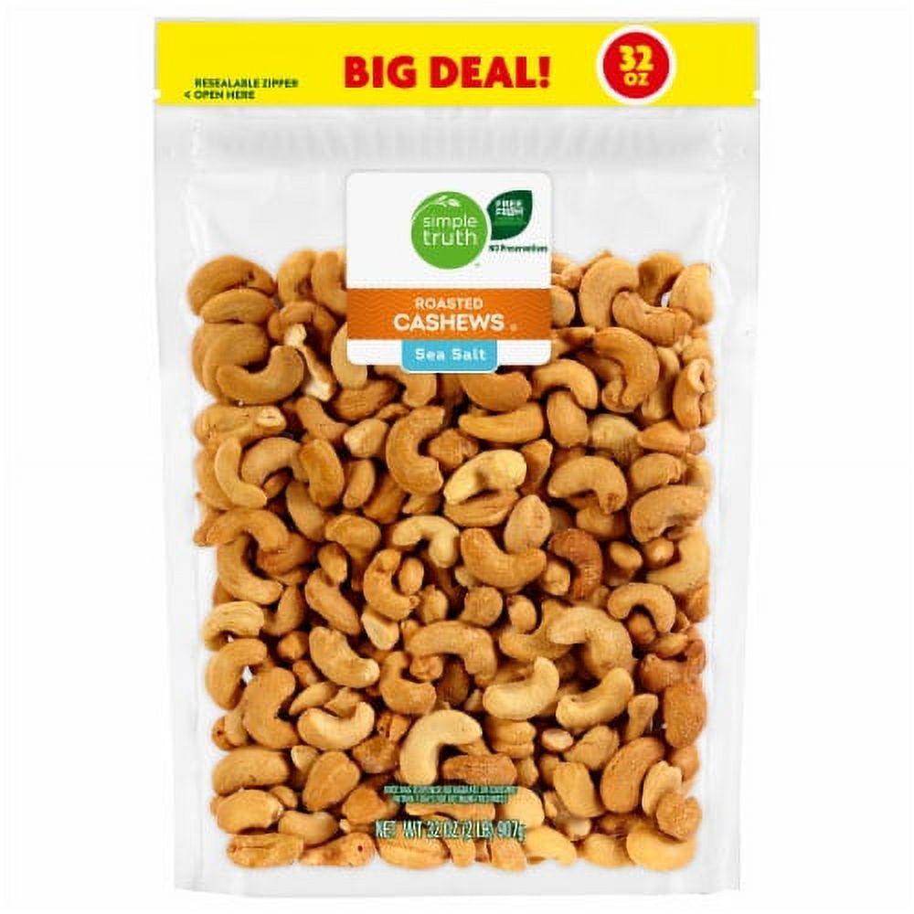 2X-Simple Truth Sea Salt Roasted Cashews BIG Deal! - 32 oz - Walmart.com