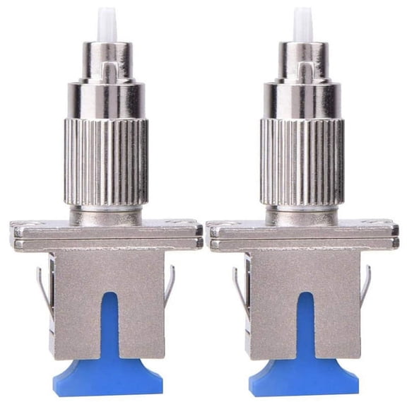 2X - Single Mode Coupler Hybrid Converter Fiber Optic Adapter for Male to Female