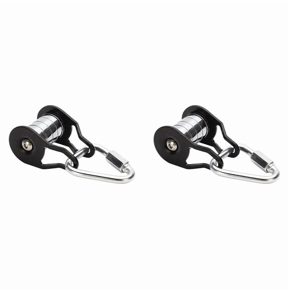 2X Slackline Pulley with Carabiner for Kids Backyard Zipline Sliding Slackline Training Supplies for Fitness, Park, Lawn