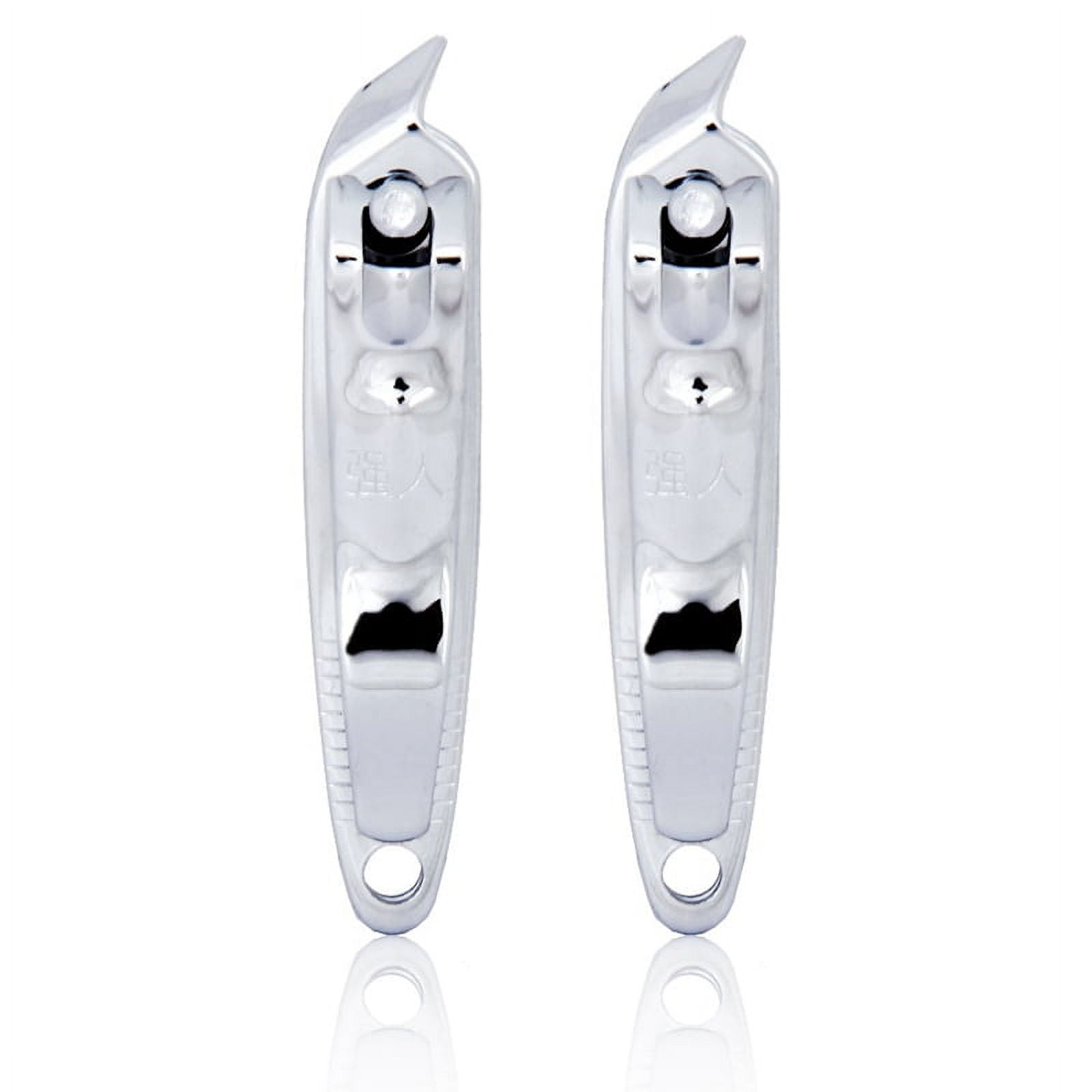 uxcell 2 PCS Angled Nail Clipper Set, Metal Slanted Edge Nail Cutting  Clippers for Women and Men, Sharp Fingernail Cutter Toenail Clippers for  Thick