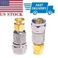 thumbnail image 1 of 2X Sma Male Jack To F Type Male Plug Rf Coaxial Adapter Sma To F Connector Tv, 1 of 4