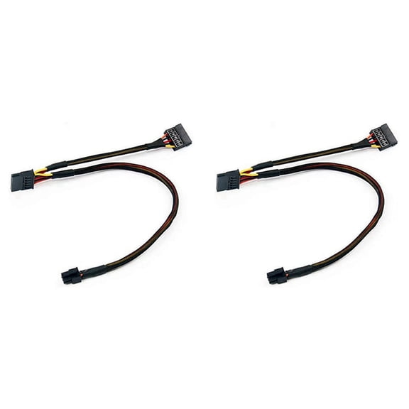 2X Small 6P to Splitter 15P Power Cable Cord for Vostro 3650 3653 3655 Desktop Computer HDD SSD Power Cable