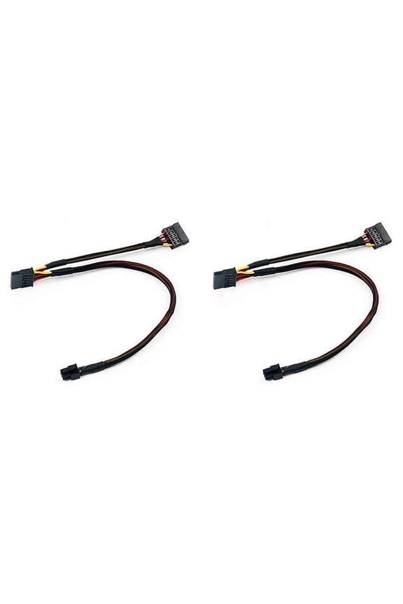 2X Small 6P to Splitter 15P Power Cable Cord for Vostro 3650 3653 3655 Desktop Computer HDD SSD Power Cable