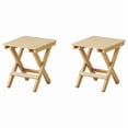 thumbnail image 1 of 2X Small Folding Stool Portable Wooden Stool Chair Lightweights Fold-Up Step Stool Folding Foot Rest 28x36x29cm, 1 of 8