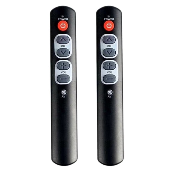 2X Smart Learning Remote Control TV Remote Control 6 Large Buttons for TV, Set-Top Box, DVD, VCR