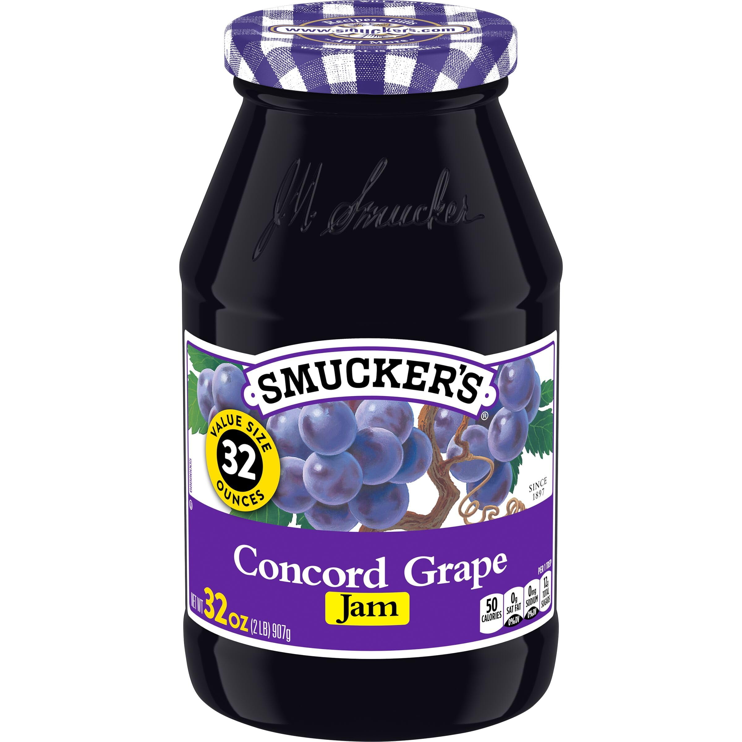 2X - Smucker,S Concord Grape Jam, 32 Ounces