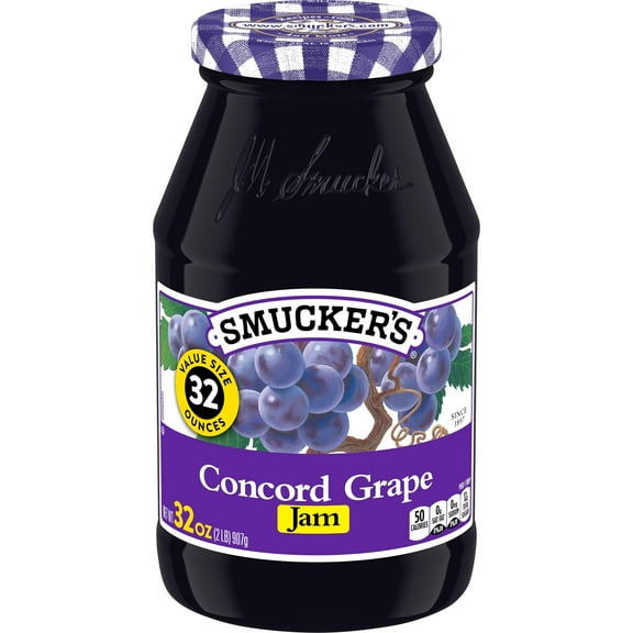 2X - Smucker,S Concord Grape Jam, 32 Ounces
