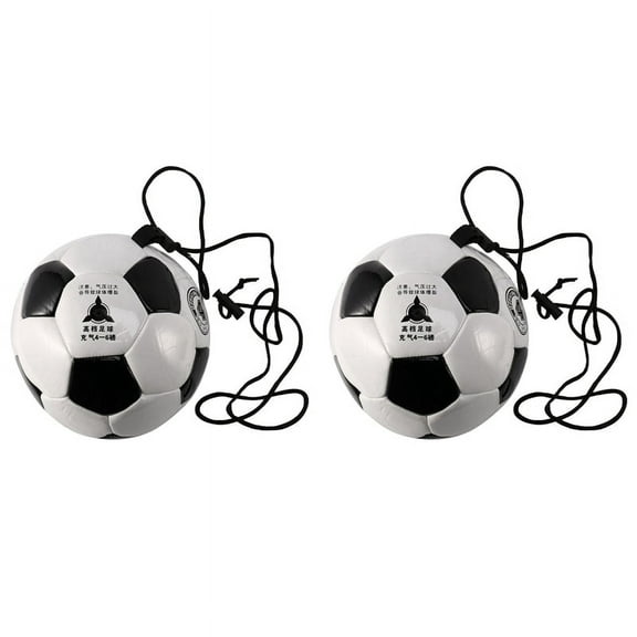 2X Soccer Training Ball Adjustable Bungee Elastic Training Ball with Rope Size 4 Football for Training Playing Sports