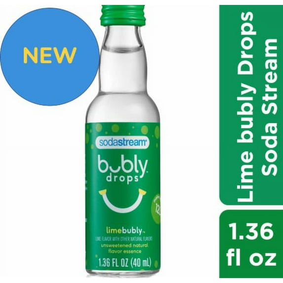 2X-SodaStream bubly drops Lime Unsweetened Natural Flavor Essence - 1.35 fl oz