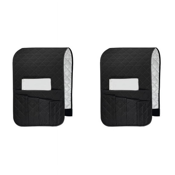 2X Sofa Remote Control Holder Non-Slip Armchair Holders for Couch Recliner with 5 Pockets for Book Etc